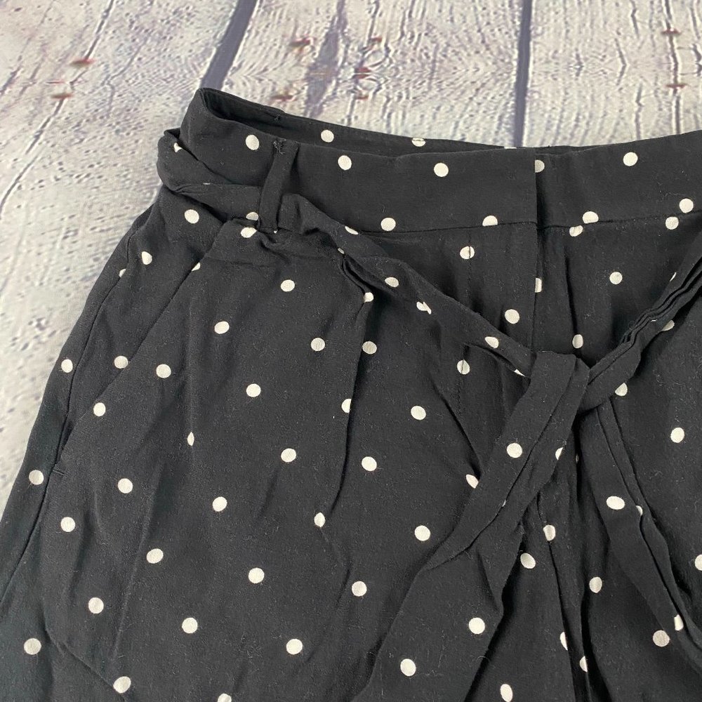 Loft Dotted Crepe Tie Waist Casual Shorts - Picture 5 of 9